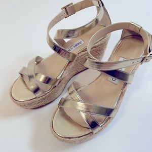 Jimmy Choo platform criss cross espadrille 38